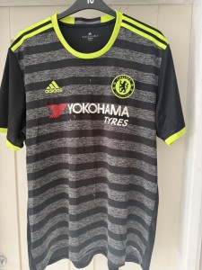 Chelsea 2016/17 Third Shirt Adidas Yokohama Tyres Black Football  Adult Size 2XL for sale on Ebay