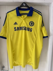 Genuine Adidas Chelsea 2014/15 Away Football Shirt Yellow Mens 2XL  for sale on Ebay
