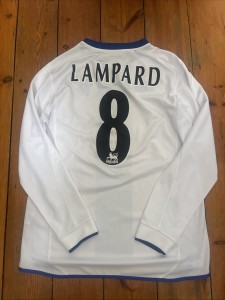 vintage Umbro Chelsea 2003-05 Away Long Sleeve Shirt featuring Frank Lampard #8 for sale on Ebay