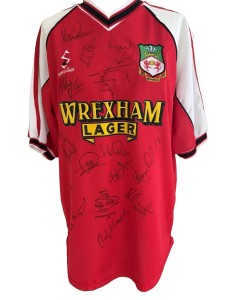 WREXHAM AFC “TEAM” SIGNED - 2000-2002 FOOTBALL SHIRT. 10 FERGUSON. M. Excellent for sale on Ebay