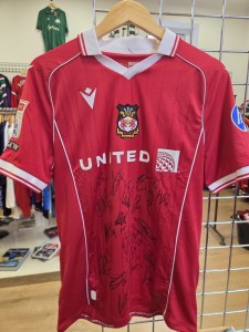 Wrexham Matchworn Shirt George Dobson 2025/26 Squad Signed- Charity for sale on Ebay