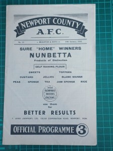 Newport County v Brighton 1952 Football Programme 19/01/1952 Div 3S Somerton for sale on Ebay