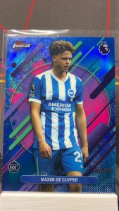2025-26 Topps Finest Premier League Maxim De Cuyper rc Rare Blue /99 Brighton for sale on Ebay