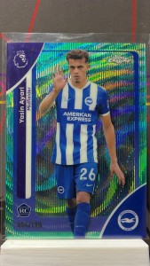 2025-26 Topps Chrome Premier League Yasin Ayari rc Aqua Wave /199 Brighton for sale on Ebay