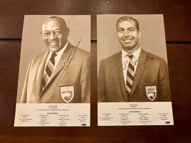 Jesse Owens & Bart Starr Autographed 5