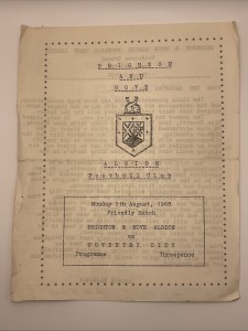 Brighton & Hove Albion v Coventry City;  Pre-Season Friendly,  5th August 1968 for sale on Ebay