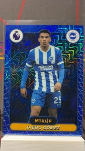 2025-26 Topps Merlin Premier League Diego Gomez Blue Mojo /150 Brighton for sale on Ebay