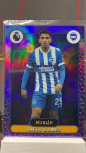 2025-26 Topps Merlin Premier League Diego Gomez Purple /75 Brighton for sale on Ebay