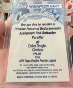 Topps 2026  Didier Drogba Pristine Personal Endorsements /5 ON CARD AUTO Chelsea for sale on Ebay