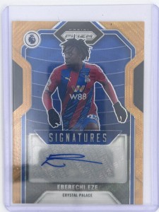 PANINI PRIZM PREMIER LEAGUE 21/22 EBERECHI EZE CRYSTAL PALACE  AUTO GOLD WAVE for sale on Ebay