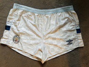 Manchester City Paul Moulden Match-Worn Shorts – 1988/89 Promotion Season Umbro  for sale on Ebay