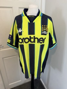 Vintage Kappa Manchester City 1998–99 away shirt Size L for sale on Ebay