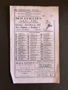 New Brighton V Bradford City Football   Programme Div 3 North 3/2/1951 for sale on Ebay