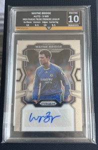 Wayne Bridge Auto Chelsea 2023-24 Panini Prizm Premier League Graded  10 for sale on Ebay