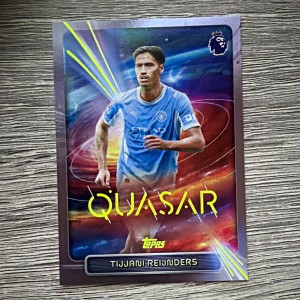 Topps Quasar Insert Tijjani Reijnders Manchester City Premier League Card Q for sale on Ebay