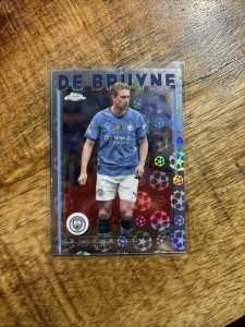 Kevin De Bruyne Logo Fractor Topps Chrome Starball, Manchester City for sale on Ebay