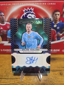 Erling Haaland Auto /25 Obsidian Aurora SSP Manchester City for sale on Ebay