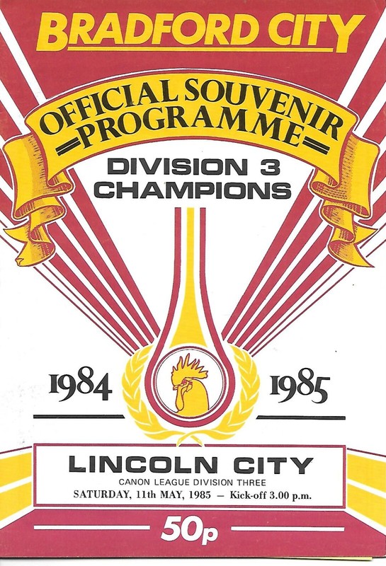 Bradford City v Lincoln City May 1985. Bradford fire disaster match. for sale on Ebay