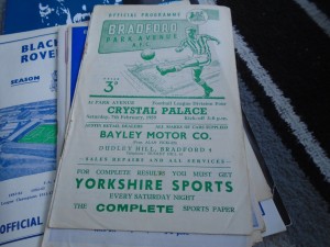 BRADFORD PARK AVENUE V CRYSTAL PALACE 1958-9 for sale on Ebay