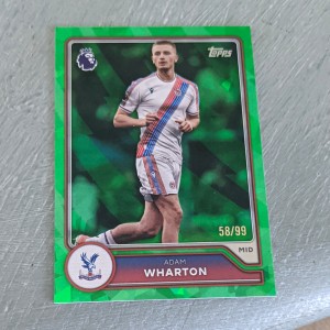 Topps Premier League Adam Wharton #112 Green Parallel 58/99 Crystal Palace for sale on Ebay