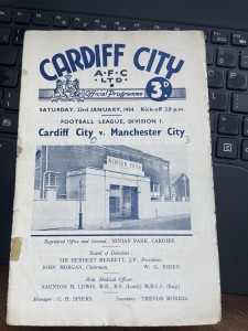 1953/54 CARDIFF CITY V MANCHESTER CITY - DIV.1 for sale on Ebay