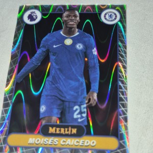 Merlin Soccer Moisés Caicedo Chelsea Premier League Parallel/Variety Card for sale on Ebay