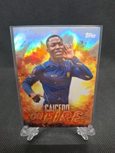 2026-27 Topps Premier League Flagship On Fire Caicedo Chelsea for sale on Ebay