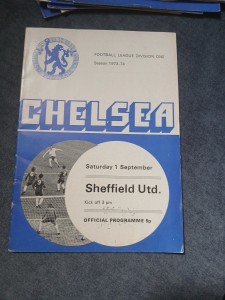 Chelsea v Sheffield United Season 1973-1974 for sale on Ebay