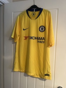 PREOWNED NIKE CHELSEA FC  2018/19 Bright Yellow Away Shirt Medium VG to EX L@@K! for sale on Ebay