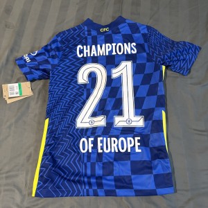 (NEW) CHELSEA FC CHAMPIONS OF EUROPE 2021 Home Shirt Dri Ft Adv YOUTHS SIZE XL for sale on Ebay