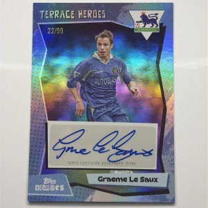 Topps Decades 1990's Terrace Heroes- Graeme Le Saux-Chelsea Auto-Numbered 22/99 for sale on Ebay