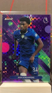 2026 Topps Finest Premier League Josh Achempong Purple Checkerboard /150 Chelsea for sale on Ebay