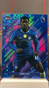 2025-26 Topps Finest Premier League Jorrel Hato Blue Checkerboard /49 Chelsea for sale on Ebay