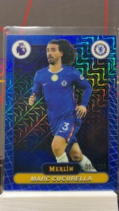 2025-26 Topps Merlin Premier League Marc Cucurella Blue Mojo /150 Chelsea for sale on Ebay