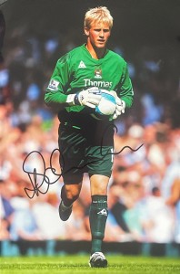 Manchester City Kasper Schmeichel Hand Signed Photo Autograph Denmark COA for sale on Ebay