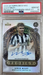 Topps Deco Lewis Miley Auto 1/1 PSA 10 Newcastle United for sale on Ebay