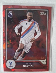 2026 Topps Premier League Eddie Nketiah RED PARALLEL 5/5 BOOKEND Crystal Palace for sale on Ebay