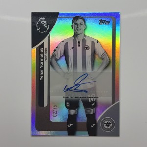 Topps 2025/26 Premier League-Yehor Yarmoliuk-Auto-Numbered 02/75-Brentford FC for sale on Ebay
