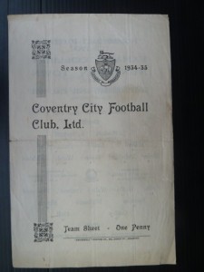 COVENTRY CITY  v  Reading  34/5. for sale on Ebay