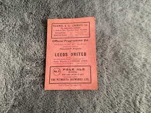 PLYMOUTH ARGYLE V LEEDS UNITED 1947/48 for sale on Ebay
