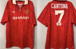 Vintage Umbro Manchester United football shirt, Cantona 7, 1992-94, size XL for sale on Ebay