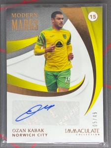 2021 Panini Immaculate Ozan Kabak Modern Marks Auto /49 Norwich City for sale on Ebay