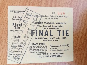 Manchester United v Leicester City 1963 FA Cup Final Full Complete Staff Pass for sale on Ebay