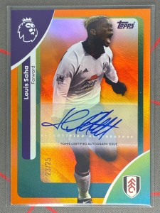 2025-26 Topps Premier League Louis Saha Orange Auto /25 Fulham for sale on Ebay