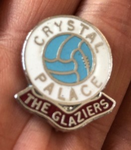RARE OLD CRYSTAL PALACE THE GLAZIERS GOMM BALL  ENAMEL PIN BADGE for sale on Ebay