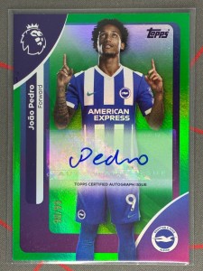 2025-26 Topps Premier League Joao Pedro Green Auto /99 Brighton for sale on Ebay