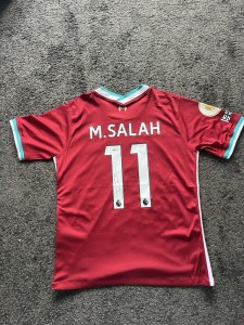 Mo Salah Football Shirt Liverpool Autographed hand signed Beckett authenticated for sale on Ebay