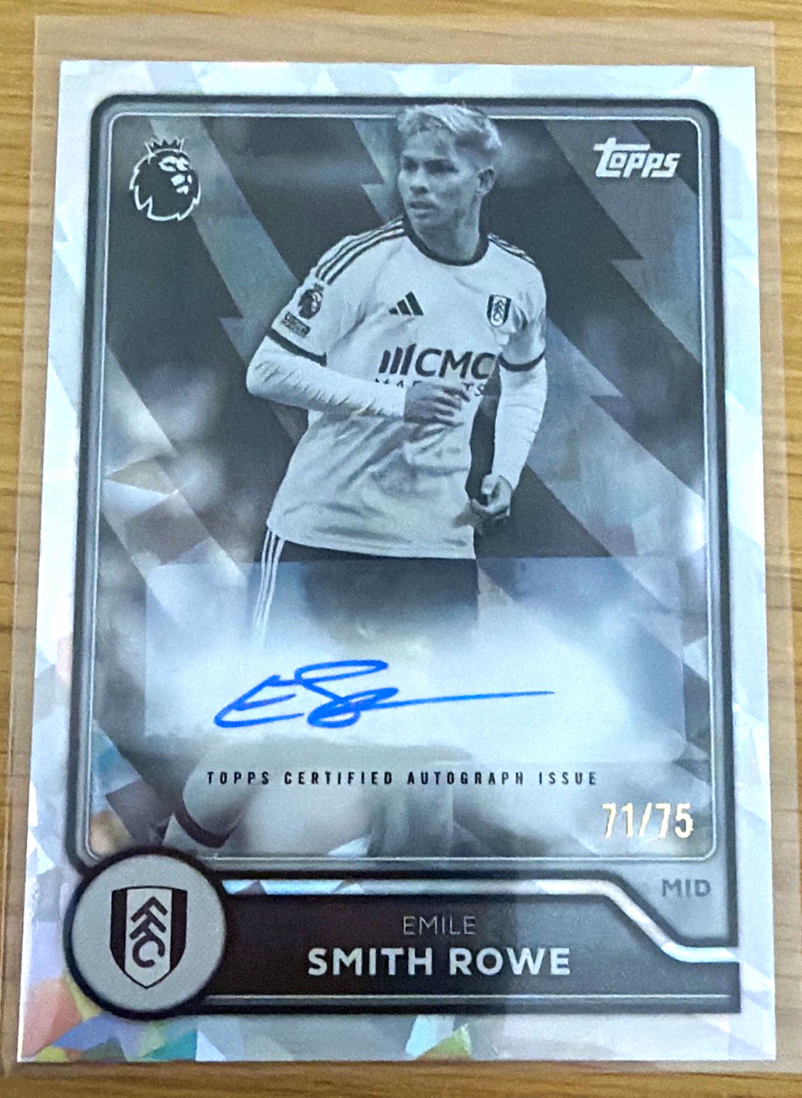 Topps Flagship Premier League Emile Smith Rowe Fulham Auto 71/75 for sale on Ebay