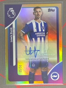 2025-26 Topps Premier League Lewis Dunk Gold Auto /50 Brighton for sale on Ebay