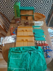 Vintage Subbuteo Stands & Stadium Parts, Mat And Players Joblot  for sale on Ebay